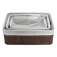 Jogo de 3 Cestos Organizadores de Bambu Natural - Design Elegante para Casa e Banheiro - imagem 5