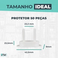 Protetor de Tomada Sfor | Segurança Elétrica para Bebês e Crianças | 50 Unidades Brancas - imagem 3