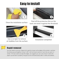 Protetores de Soleira Fibra de Carbono 4 Peças Universal Antirrisco - Proteção e Estilo para Seu Carro - imagem 5