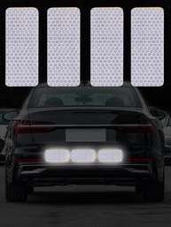 10 Adesivos Refletores de Segurança para Carros, Motos e Caminhões - Visibilidade Noturna Aprimorada - imagem 1