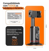 Tripé Inteligente 360°: Rastreamento Automático de Rosto e Movimento para Lives e Vlogs - imagem 5