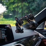 Floruit Buldogue Francês Balançante: Enfeite Divertido para Espelho Retrovisor de Carro - imagem 4