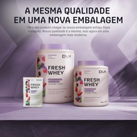 Kit Fresh Whey Protein + Coqueteleira - 20g de Proteínas por Porção - Suplementos Naturais, Suplementação Treino Academia - Frutas Vermelhas - 900g - Dux Human Health - imagem 4