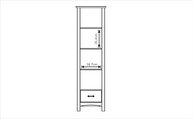Cristaleira Bella Carvalho com 1 Porta de Vidro e 1 Gaveta – Design Sofisticado para Ambientes Modernos - imagem 5