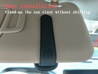 Porta-óculos de sol para viseira de carro, clipe magnético de couro para cartão de bilhete - Acessórios para viseira de carro - imagem 5