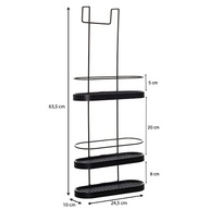 Porta Shampoo Triplo Aramado Preto para Box de Banheiro - Organização Elegante e Prática - imagem 4