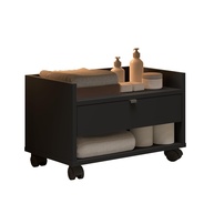 Armário de Banheiro Prisma com Gaveta, Nicho e Rodinhas - Design Moderno e Funcionalidade - imagem 1