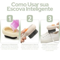 Kit Escova com Dispenser de Detergente para Limpeza Profunda de Tênis e Calçados - Multiuso Premium - imagem 5
