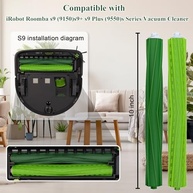 Escovas de Borracha Multisuperfícies para IRobot Roomba S9/S9+ - 1 Conjunto de Peças de Reposição - imagem 3