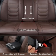 Conjunto Completo Capas de Assento Carro Couro Napa Respirável - TIEHESYT - imagem 5