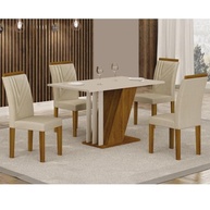 Conjunto de Sala de Jantar Miami com Mesa em MDF e 4 Cadeiras Confortáveis - imagem 1