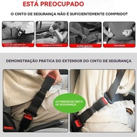 Extensor de Cinto de Segurança Universal 12cm - Conforto e Segurança para Seu Carro (Off White) - imagem 4
