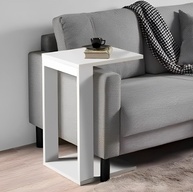 Mesa Lateral de Canto para Sofá com Design Moderno - Apoio para Notebook, Copos e Pratos - imagem 1