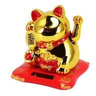 Gato da Sorte Solar: Ornamento Encantador com Sensor de Luz para Carro e Casa - imagem 1