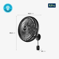 Ventilador de Parede Mondial 40cm Super Turbo 8 Pás - Potente e Silencioso - imagem 3