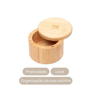 Saleiro Redondo de Bambu com Tampa 9cm - Design Sustentável e Elegante - imagem 5