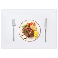 Jogo Americano de Silicone Translúcido para Crianças - Tapete de Refeição Portátil com Borda Elevada - imagem 1