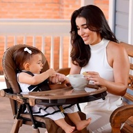 Galzerano Cadeira de Bebê para Alimentação até 23kg - Alta Nick Toffee Caramelo Preta - imagem 5