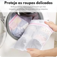 Kit 5 Sacos de Lavar Roupas Delicadas Premium | Proteção Total para Lingeries, Meias e Peças Finas com Zíper Reforçado - imagem 4