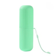 Estojo Organizador para Escova de Dentes com Textura - Verde | Ideal para Viagem, Escola e Trabalho - imagem 1