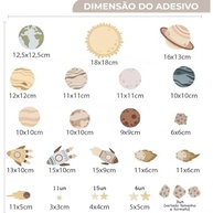 Kit Adesivos Decorativos Universo Infantil - Laváveis, Seguros e Fáceis de Aplicar para Quarto de Criança - imagem 4