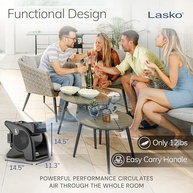 Ventilador Lasko Pivot-Pro de Alta Velocidade | Resfriamento Potente e Versátil para Casa e Trabalho - imagem 3