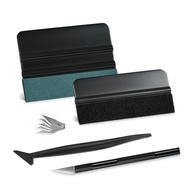 Kit Essencial para Instalação de Película de Vidro Automotivo: Rodo Feltro, Micro Rodo e Lâmina - imagem 1