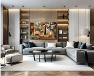 Quadro Picasso Cubista Moderno - Arte em Tela para Decoração de Ambientes - imagem 3