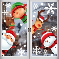 Adesivos de Natal para Janela - Flocos de Neve, Bonecos e Renas | Decoração Festiva para Casa e Comércio - imagem 5