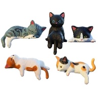 5 Peças Mini Enfeite de Gato Fofo em Resina - Decoração Animada para Casa e Carro - imagem 5
