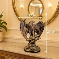 Escultura Decorativa de Águia Dourada - Estátua Clássica para Mesa com Acabamento Luxuoso - imagem 3