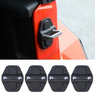 Kit 4 Capas Protetoras Decorativas para Fechadura de Porta Jeep Wrangler JL JLU Gladiator JT (Preto) - imagem 1