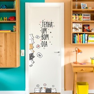 Adesivo Decorativo Infantil Gatos Lavável e Seguro - Ideal para Quarto de Bebê e Crianças - imagem 1