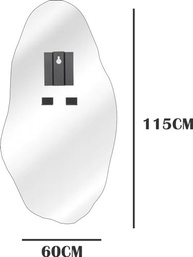 Espelho Decorativo Orgânico Grande 115x60cm - Design Moderno com Acabamento Premium - imagem 3