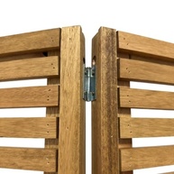 Biombo Decorativo de Madeira 3 Folhas Sanfonado Natural - Maju Madeiral - imagem 5