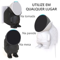 Suporte de Tomada Astronauta para Alexa Echo Pop - Organize e Decore seu Espaço (Branco) - imagem 4