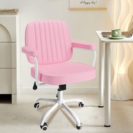 Cadeira de Descanso Ajustável com Apoio de Braços e Base Giratória – Conforto Ergonômico em 6 Cores (Rosa) - imagem 1