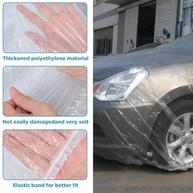 Molain: Pacote com 4 Capas de Carro Descartáveis Transparentes - Proteção Universal à Prova d'Água - imagem 4