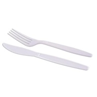 Kit Garfo + Faca Descartável Refeição - Talheres Master Reforçados para Churrasco, Festas e Eventos (100 ou 200 Peças) - imagem 2