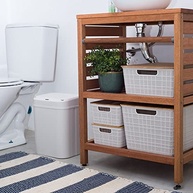 Oikos - Caixa Organizadora 18L com Tampa de Bambu Branca - Design Moderno e Versátil para Qualquer Cômodo - imagem 3