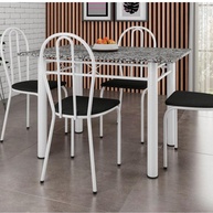 Conjunto Mesa e 4 Cadeiras Monique - Design Moderno e Conforto para sua Casa - imagem 1