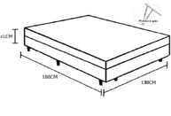 Cama Box Baú Casal Sintético Corino Blindado Bege – Design Moderno e Espaço Extra - imagem 3