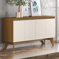 Buffet Quartzo 4 Portas Nature/Off White - Design Moderno em MDF - imagem 3