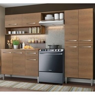 Cozinha Compacta Madesa Emilly Pop com Armário e Balcão Rustic - Design Moderno e Funcional - imagem 2
