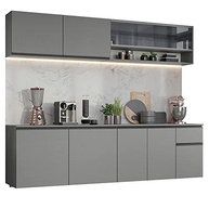 Armário de Cozinha Suspenso 240cm Cinza Nice Madesa - Design Moderno e Funcional - imagem 4