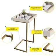 Mesa Lateral para Sofá com Bandeja Removível - Design Moderno e Versátil - imagem 4
