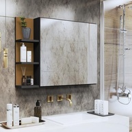 Espelheira Suspensa Iris com Porta para Banheiro e Closet - Design Moderno e Funcional - imagem 3