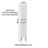 Paneleiro Madesa Emilly 2 Portas - Design Moderno e Praticidade na Cozinha - imagem 3