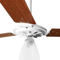 Ventilador de Mesa Yris 127V Branco/Mogno - Design Moderno e Potência Eficiente - imagem 2