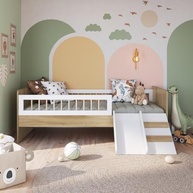 Cama Montessoriana de Solteiro com Escada e Escorrega Aveiro - Design Inovador para o Quarto Infantil - imagem 4